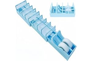 Compact Tape Dispenser, Portable Foldable Double Roll Tapes Dispensers, Convenient Cutting Assistant, Blade-Free for 18 Tape 