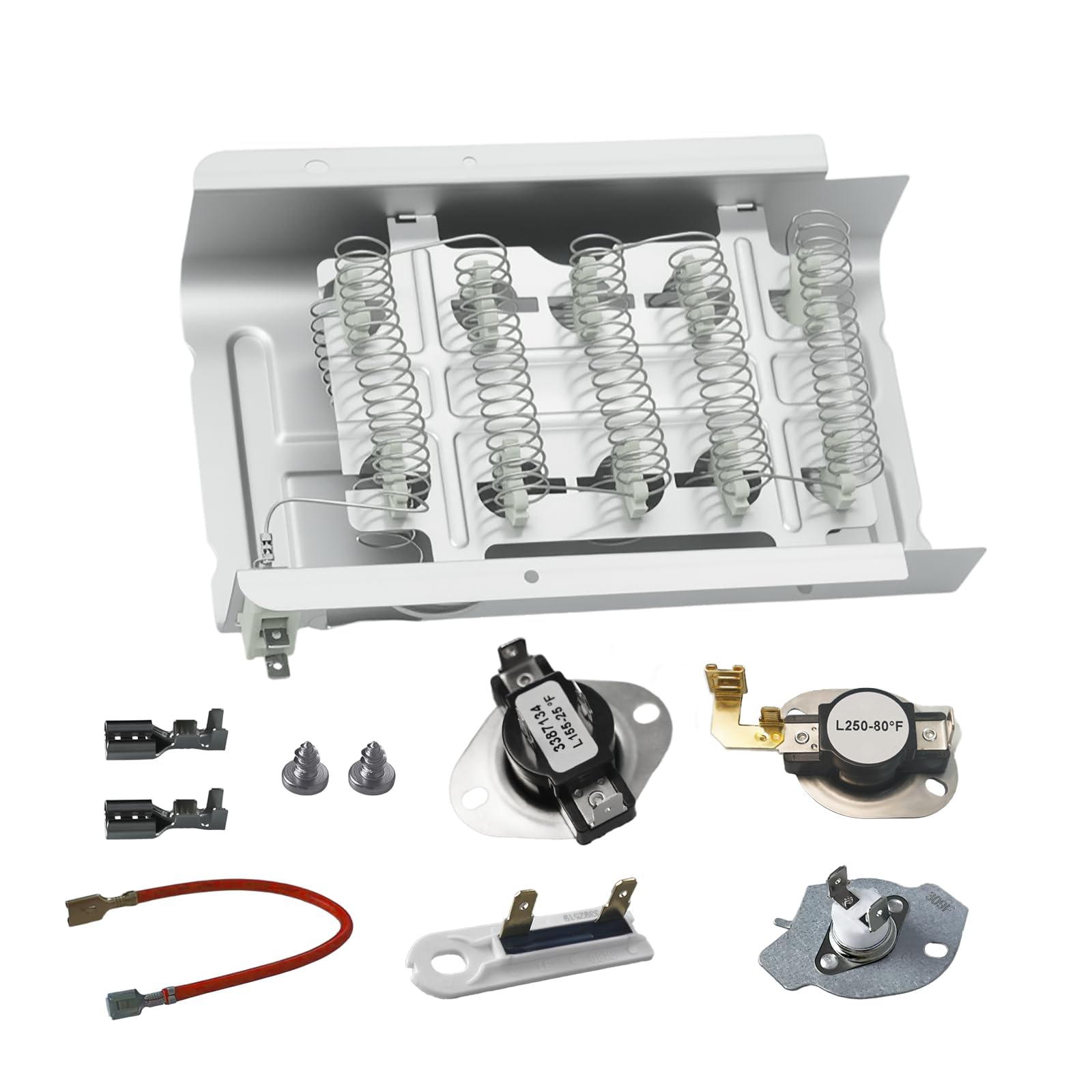 Photo 1 of 279838 W10724237 Dryer Heating Element Compatible with Whirlpool Maytag Kenmore Amana Roper Admiral Replaces 2406026 3403585 8565582 Fits WED4815EW1 MEDC215EW1 NED4655EW1 70 80 Series Model 110