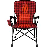 Kuma Outdoor Gear Switchback Heated Chair w/Power Bank & Bluetooth - A Proudly Canadian Company (Red/Black)