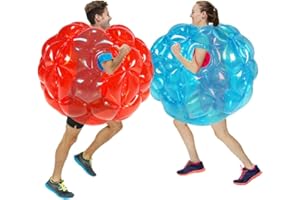 ZHUYNXIR 2 PC Sumo Balls for Kids, Kids Bumper Bounce Toys, Kid Sumo Ball, Lawn Game Ball for Child Outdoor Team Gaming Play, 36 inch, Blue+red.