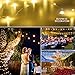OMorc Solar String Lights,100 LEDs Fairy String Lights,8 Modes,33ft,Copper Wire Lights for Homes, Outdoors, Gardens, Christmas Party Warm White