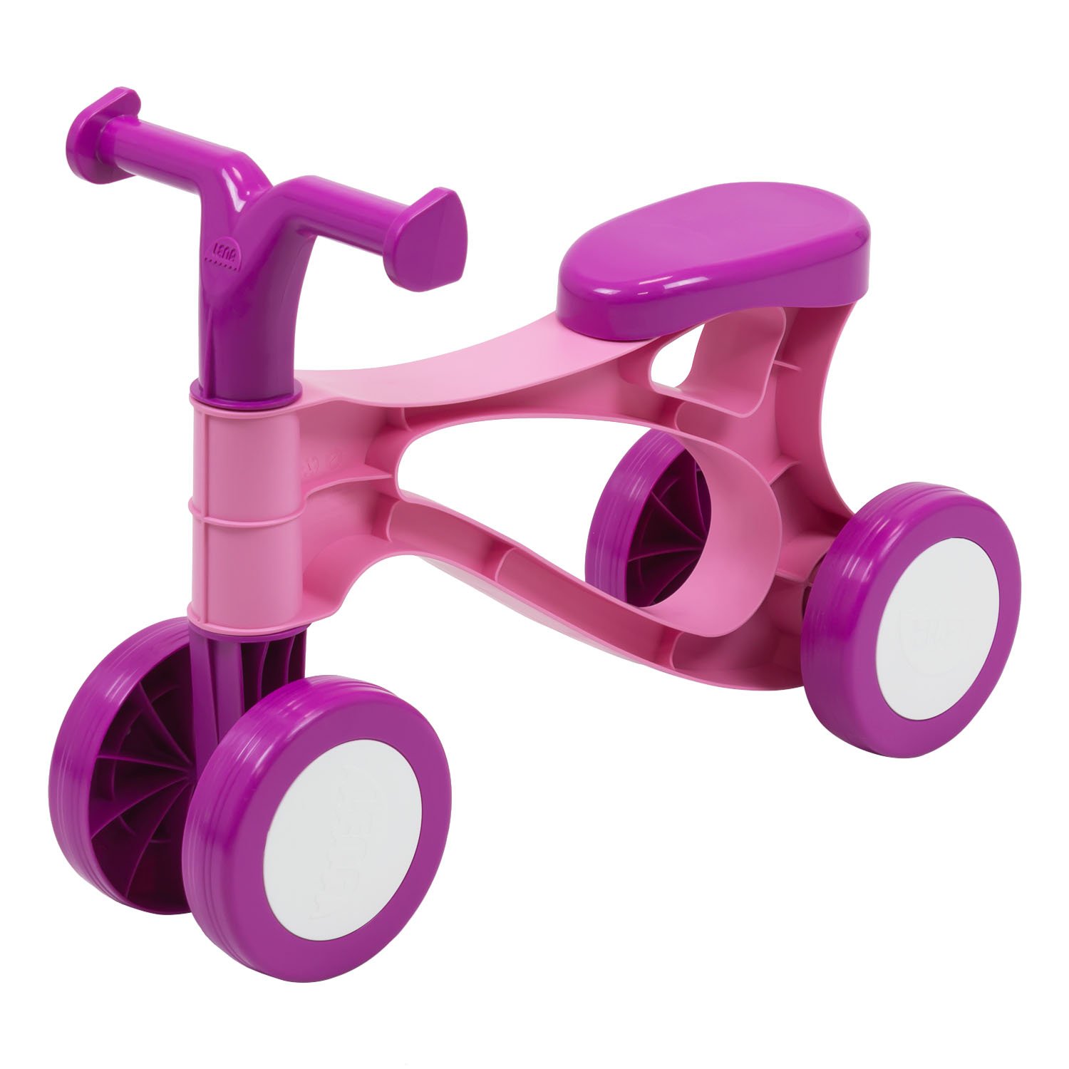 LENA 07166 First, Pink/Purple sit-on Scooter with Steel axles to Train Balance, Learning-to-Walk Assist for Toddlers from 18 Months