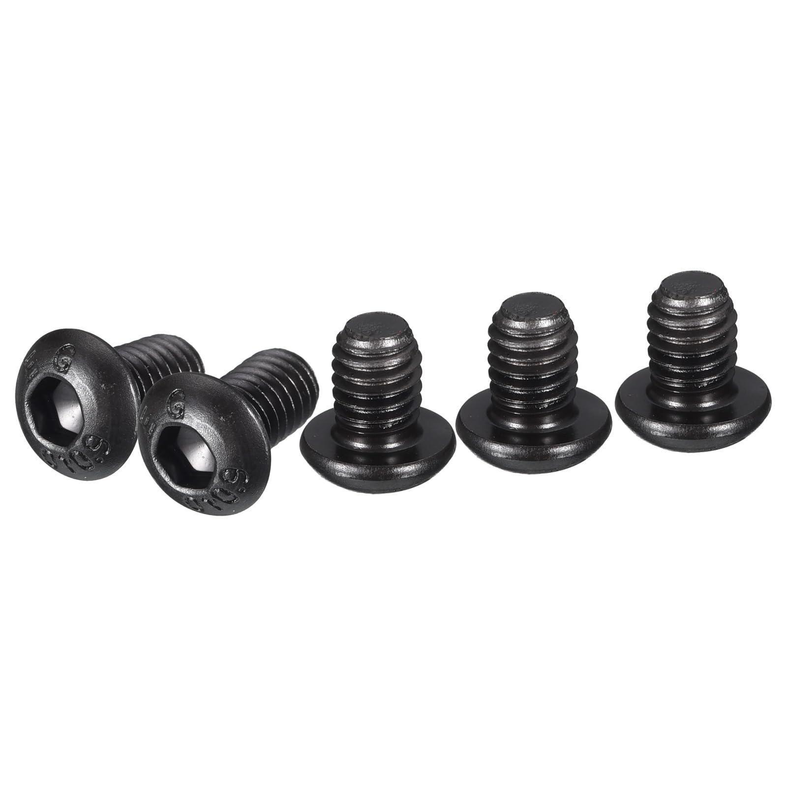 DTGN M6-1x8mm Button Head Socket Cap Screws - 25Pack - Good for Machine - Carbon Steel Black Oxide - Hex Drive Full Thread Fasteners — image 1