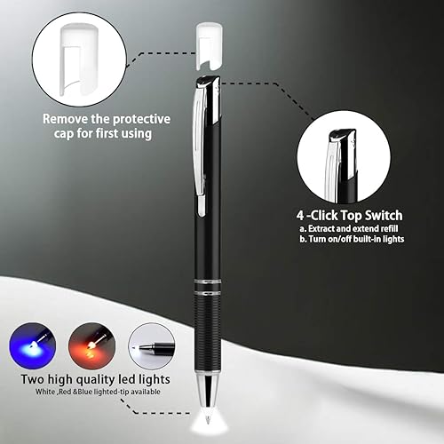 Penyeah Lighted Tip Technical Pens with LED Light for Writing in