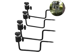 BeIETree Trail Camera Mount, Adjustable Angle Supports 5KG, 4 Pieces, Iron and Lacquered, Screw 1/4-inch
