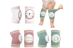 ZURLEFY Cute Baby Knee Pads for Crawling, Cartoon Anti-Slip Toddler Knee Floor Pads for Crawling, Walk