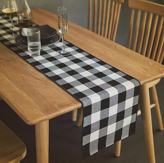 Amazon Com Shacos Buffalo Plaid Table Runner 13x71 Inch
