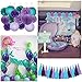 Mermaid Party Supplies - Under the Sea Decorations and Accessories Kit for Kids, Toddlers, Children and Girls Birthday, Baby Shower, Bridal Shower - 72 Pack