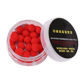 Tbest Pop Up Boilies Karpfen Köder,30pcs 10/12mm Geruch Karpfen Fischköder Schaum Pop Up weiche Pellets Boilies Eier/Floating