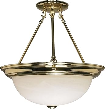 Nuvo Lighting 60 218 Three Light Semi Flush Mount Polished Brass
