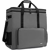 CURMIO Double-layer Carrying Case for Computer Tower, Desktop Computer Travel Storage Tote Bag for PC Chassis, Keyboard, Cabl
