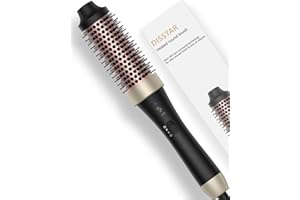 DISSTAR Ionic Thermal Brush Blowout Hot Brush 1.5 Inch Heat Hair Curling Brush 30s Fast Heated Round Brush Hair Styling Brush Dual Voltage Hot Curling Iron Brush for Easy Blowouts Styling