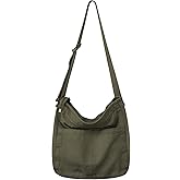 Etercycle Canvas Tote Bag for Women, Large Crossbody Hobo Bag Casual Shoulder Bag Shopping Handbags Messenger Bags (Green)