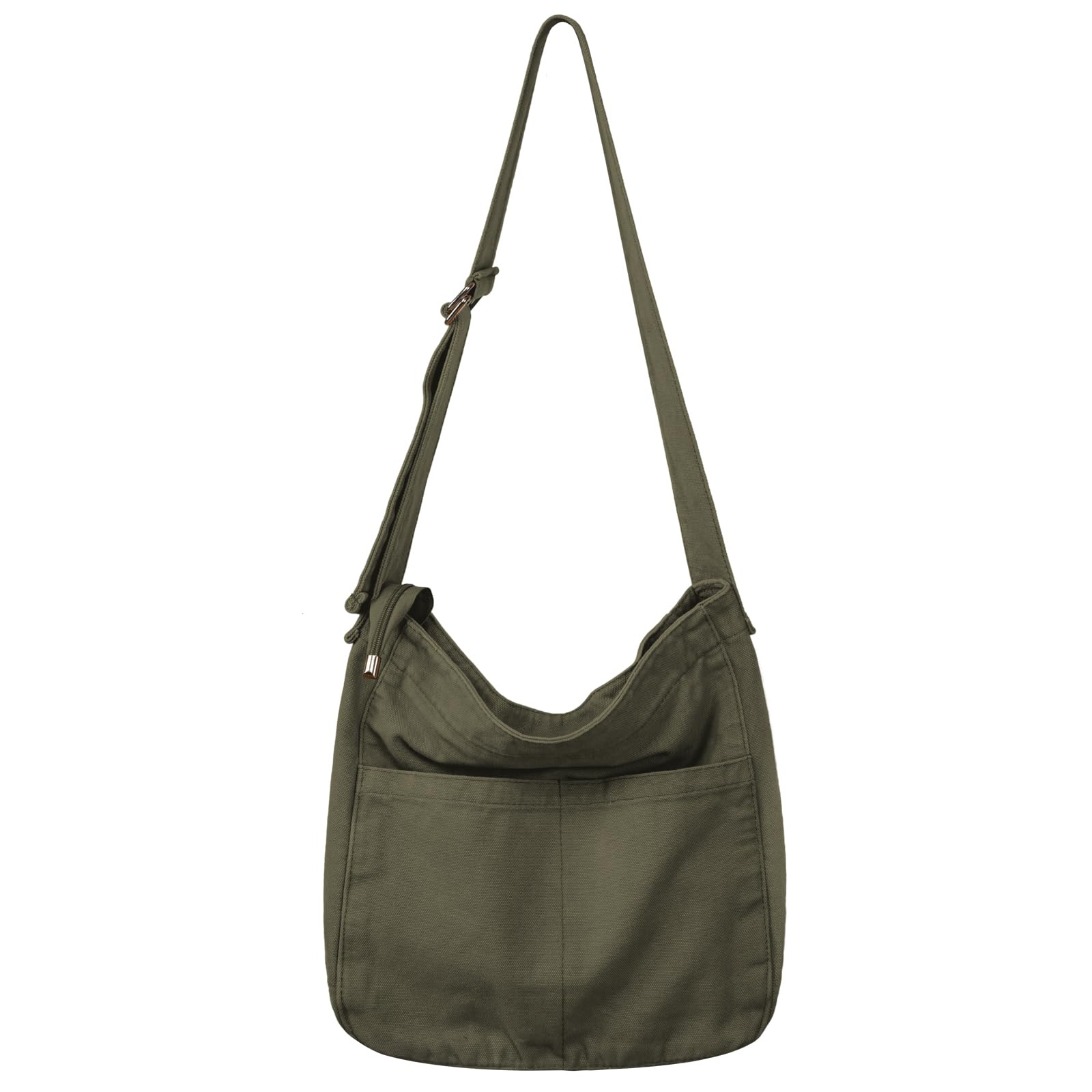 Photo 1 of **ZIPPER WORKS BUT IS MISSING PIECES**Etercycle Canvas Tote Bag for Women, Large Crossbody Hobo Bag Casual Shoulder Bag Shopping Handbags Messenger Bags (Green)