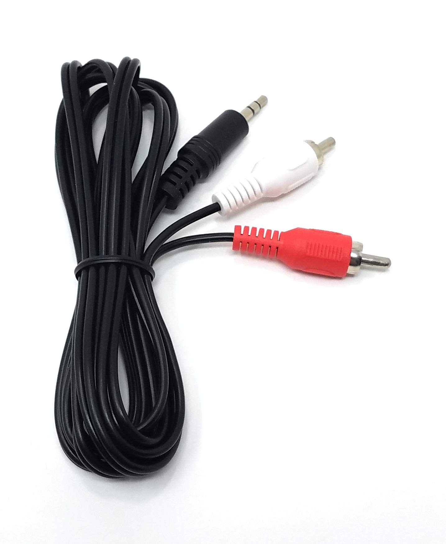 Maincore 3m Twin 2 x RCA to 3.5mm Jack Stereo Audio Phono Y Splitter Cable Lead Cord, Nickel Plated Compatible with Phone, Home Audio, DJ, Surround Sound, Dolby Digital, DTS, Speaker, hifi (3m)