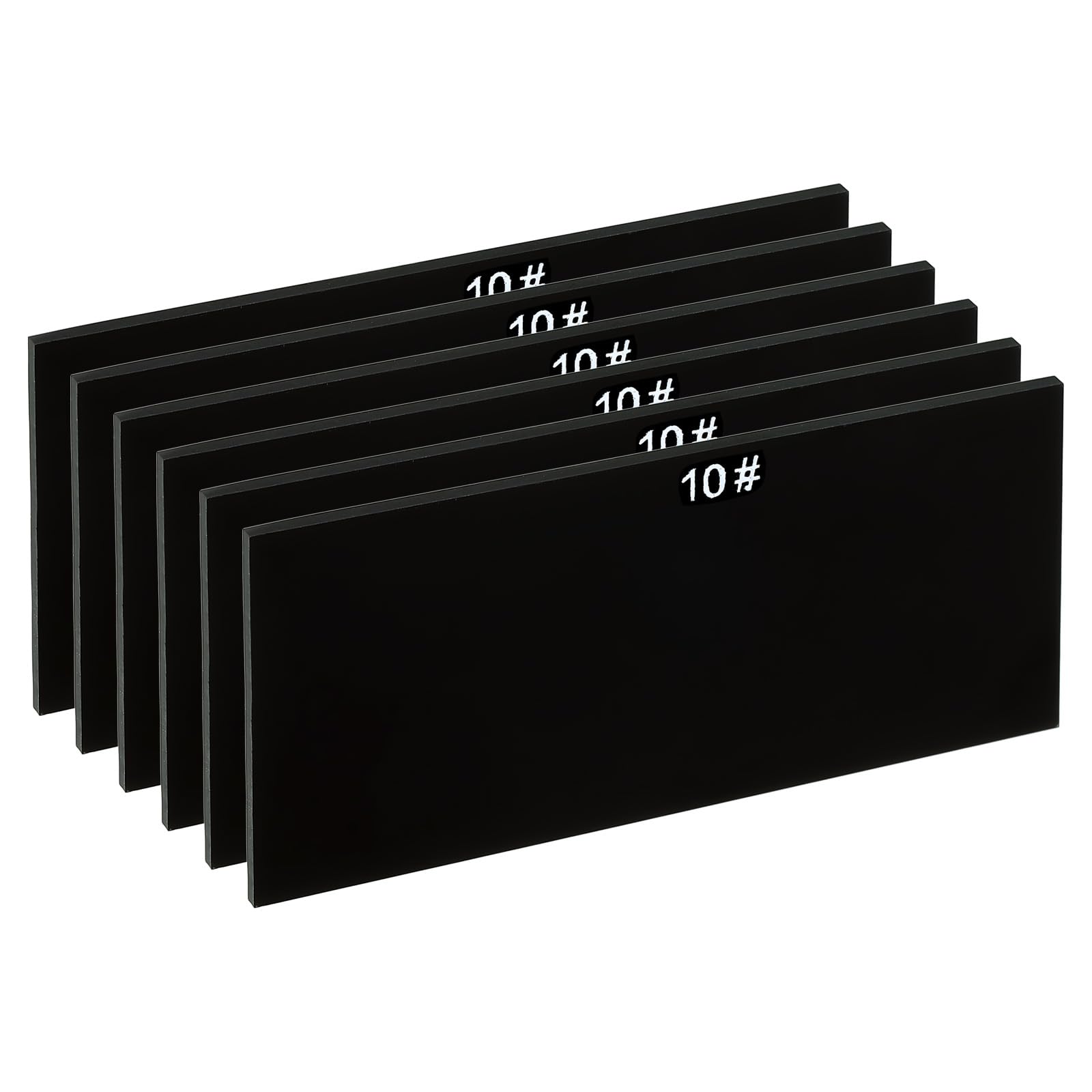 PATIKIL Welding Len Shade 10 Glass 4-1/4"x 2", 6 Pack Hardened Glass Black Darkening Filter Plates Covers Replacement for Weld Helmet Hood