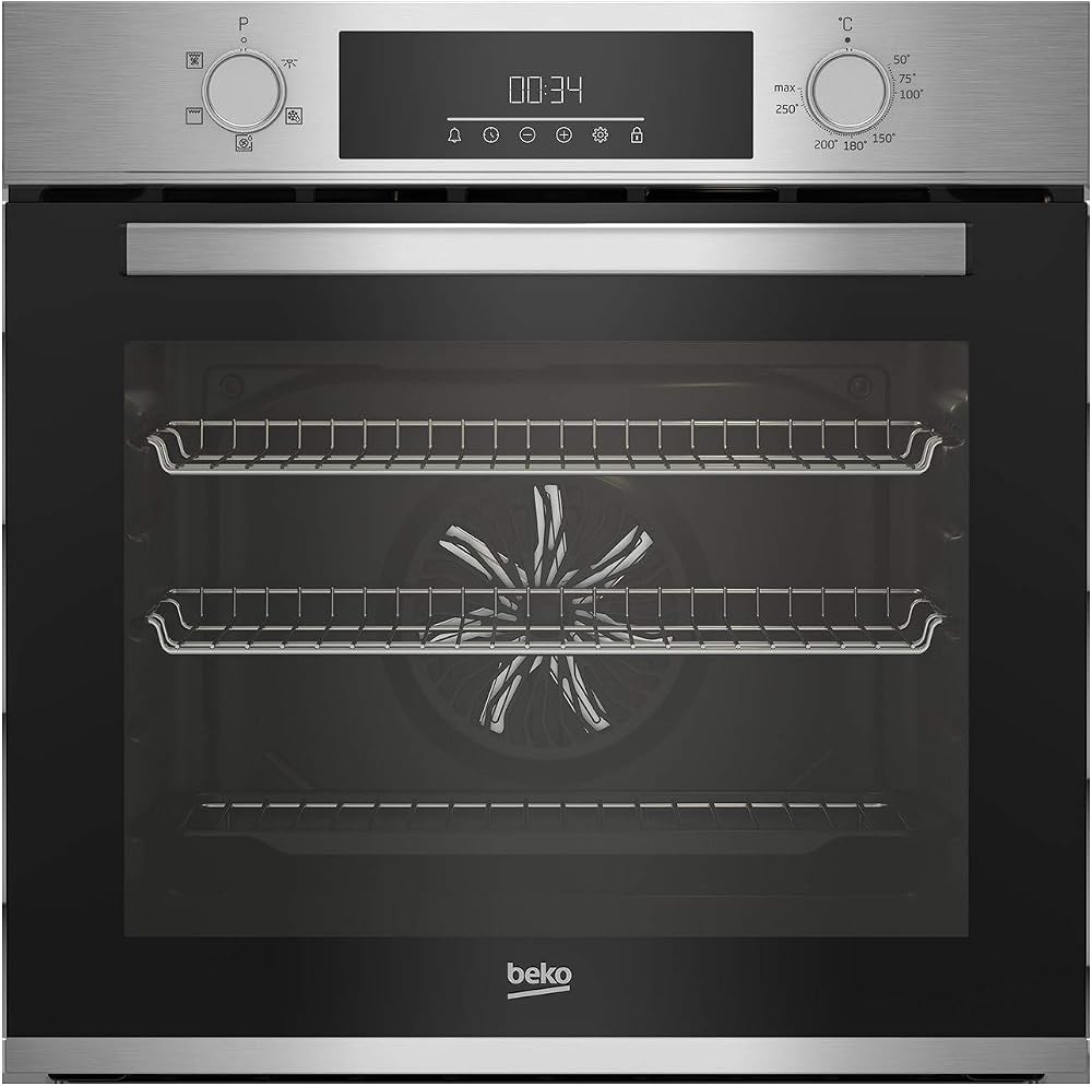 Beko 66L Electric Built-in Single Oven with Steam Cleaning Stainless Steel
