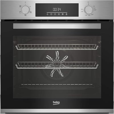 Beko 66L Electric Built-in Single Oven with Steam Cleaning Stainless Steel