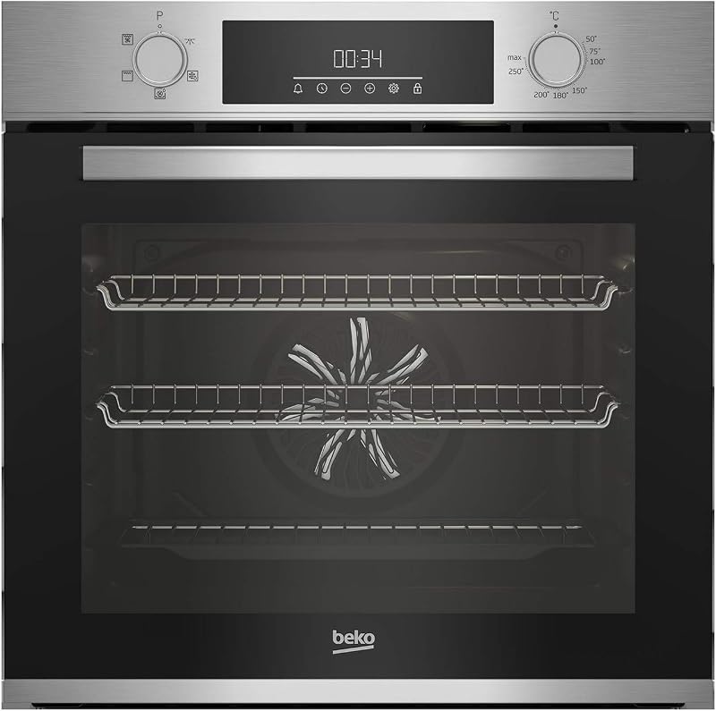 Beko 66L Electric Built-in Single Oven with Steam Cleaning Stainless Steel