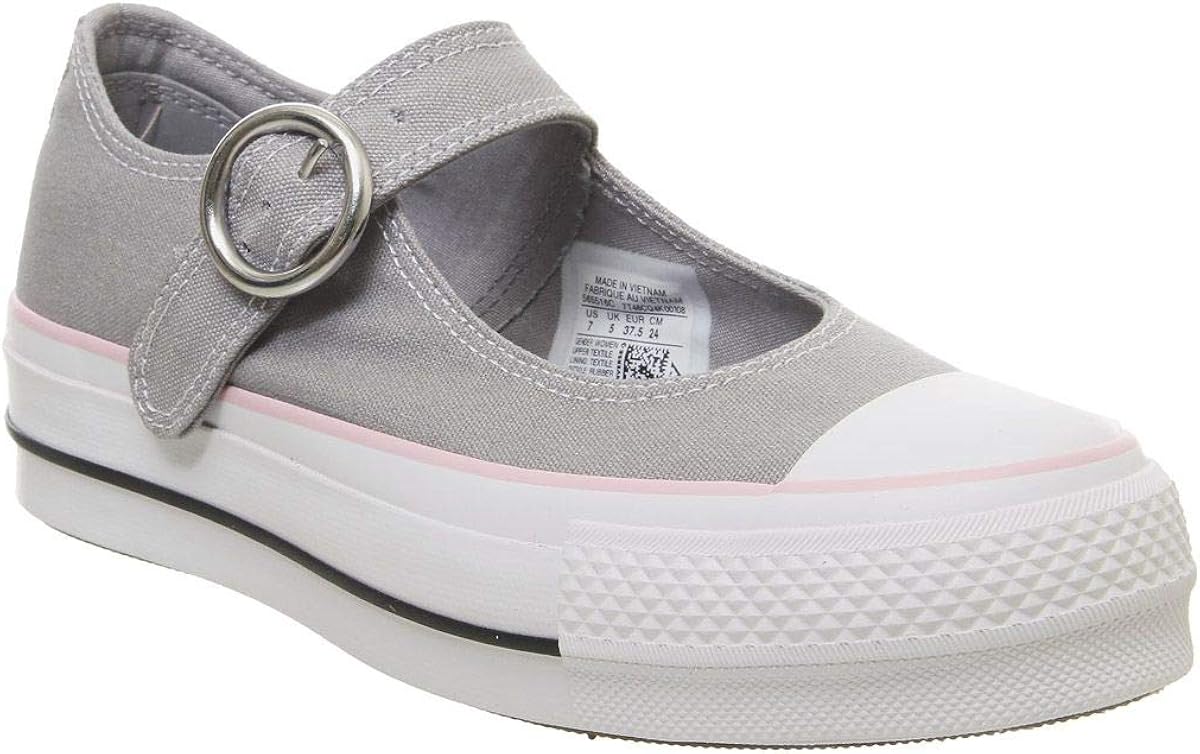 Converse All Star Mary Jane Ox Grey Pink White Exclusive 5 UK Amazon