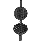 Raguso Stainless Steel Nonstick Egg Bubble Baking Plate Waffle Maker Pan Tool for Home Commercial Use