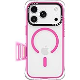 ORNARTO Air Case for iPhone 17 Pro Clear | Military-Grade Drop Protection | Camera Control Button | Compatible with MagSafe | Built-in Air Phone Cover - Hot Pink
