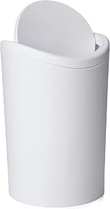 TATAY 6L Bathroom Bin Swing Lid White 19x19x28 cm Made in Spain view 3