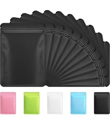 Funfery 100 Pcs Smell Proof Packaging Bags,Mylar Clear Bags - View #8