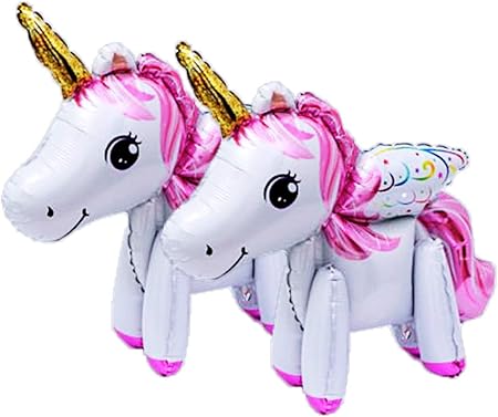 Amazon Onehorse 2体セット ユニコーン バルーン 自立 足つき 羽根 風船 おもちゃ ゆめかわいい パーティー 装飾 飾り付け 風船 バルーン おもちゃ