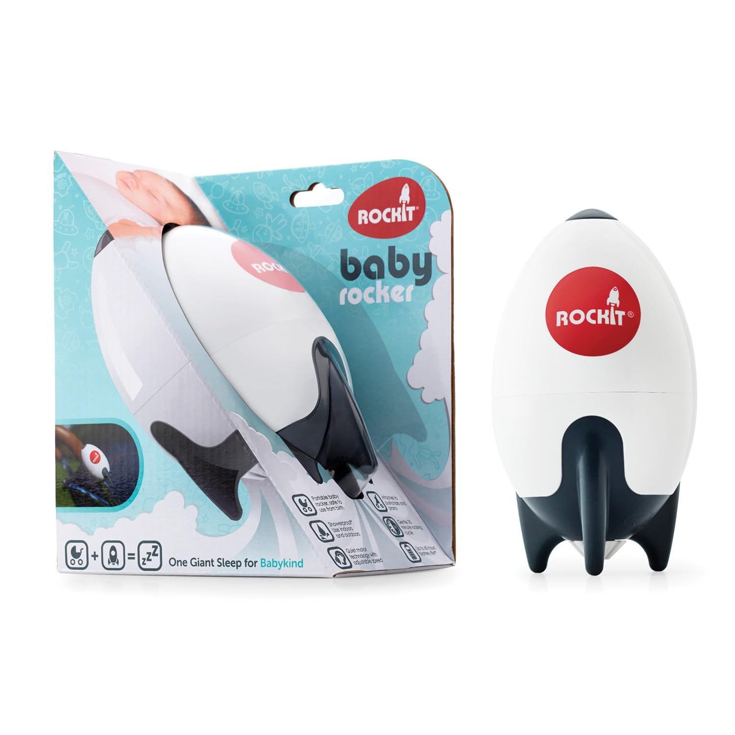 Rockit Portable Baby Rocker (AA Battery Version). Fits Any Stroller, Pram, Pushchair or Buggy