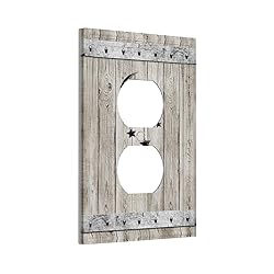 Xuejiaku Decorative Outlet Covers Vintage Barn Door