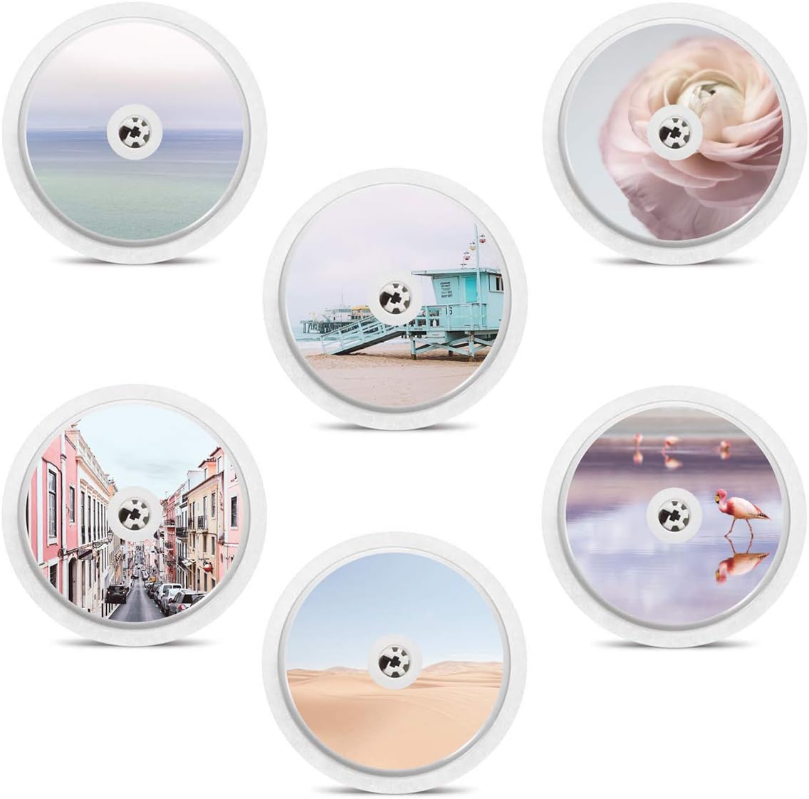 Freestyle Libre Sensor Stickers: Set of 6 Pastel Sensor Stickers
