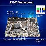Lodokdre B250C 12 GPU Mining Motherboard LGA1151 DDR4 SATA3.0 MSATA BTC ETH view 2