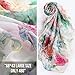STORY OF SHANGHAI Womens 100% Mulberry Silk Head Scarf For Hair Ladies Silk Scarf Gift for Valentine's Day,White Peony,One Size