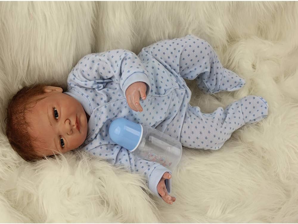 ZIYIUI 20 Inch 50 cm Reborn Dolls Boy Soft Silicone Vinyl Handmade Real Life Reborn Baby Doll Toddler Newborn Baby Toys Xmas Gifts - Image 5