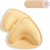 MINIYA 2025 Reusable Sticky Bra Inserts, Push Up Sticky Bra Pads, Ultra Lift Bikini Padding for Swimsuits & Sports Bras Nude (Creme, Medium)
