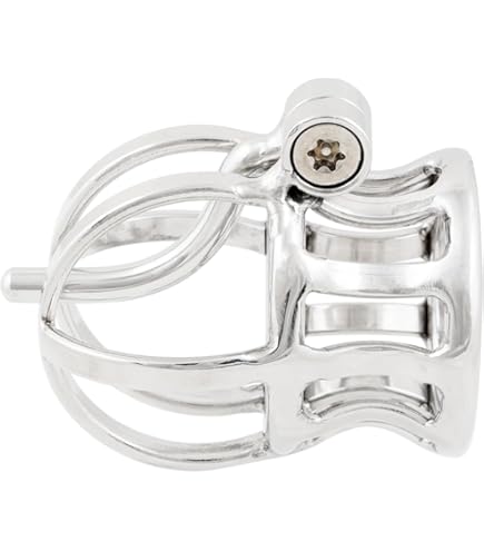 Stainless Steel Male Chastity Device With Removable PA Puncture Cage Rings And Lock. Delay And Stamina Training.