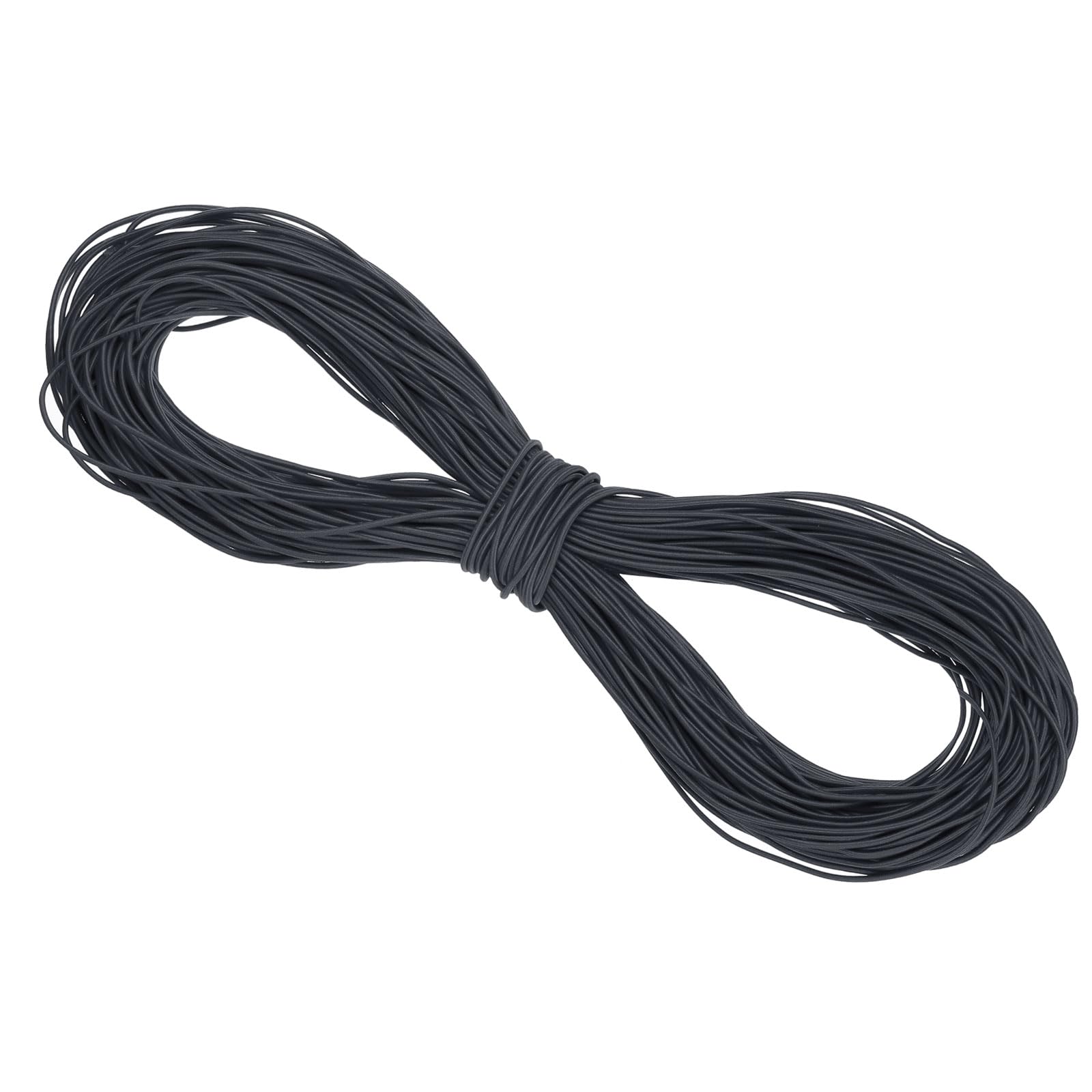 PATIKIL 109 Yards(100m) Bungee Cord Elastic Cord Heavy Stretch String Rope 2mm Dark Grey for Crafting DIY Sewing Hook Straps Camping Tie Down Strap