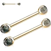 14 Gauge Nipple Rings Titanium Nipple Jewelry Tongue Rings Internally Threaded Nipple Barbell Bars Bridge Nipple Piercing Jewelry for Women