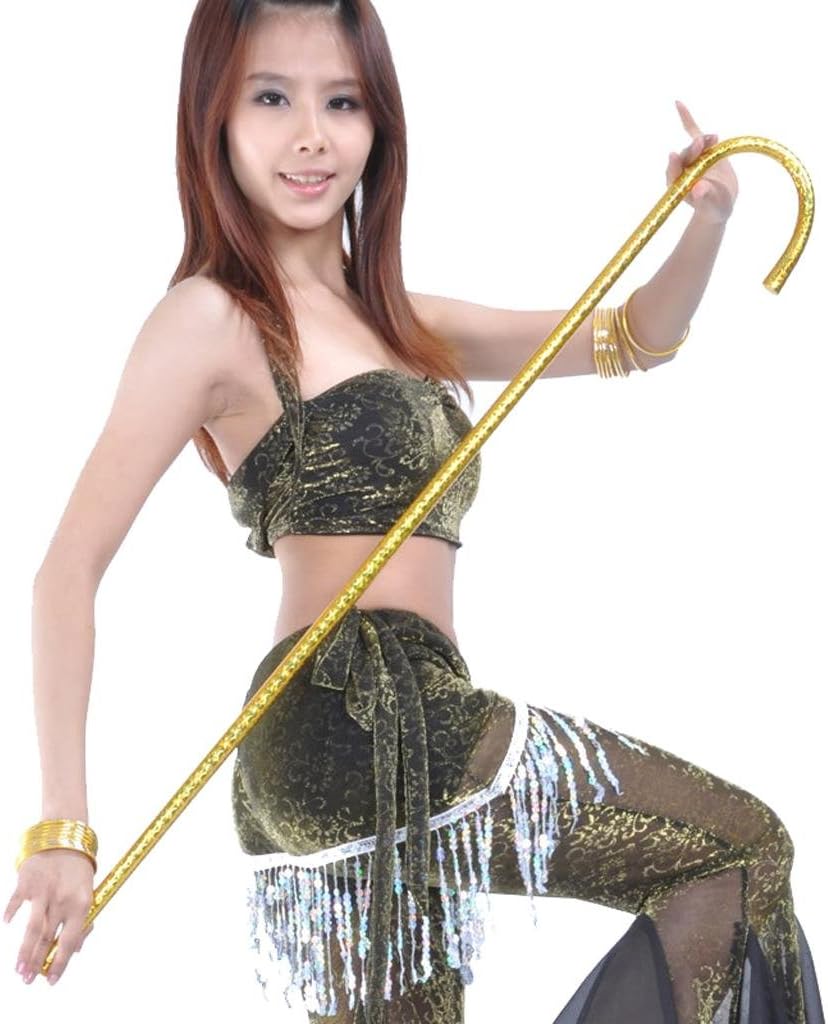 Wgwioo Belly Dance Cane Dance Stick Gold Silver Dance Accessory Gift Idea Specializing Props Stage Related Products Professional