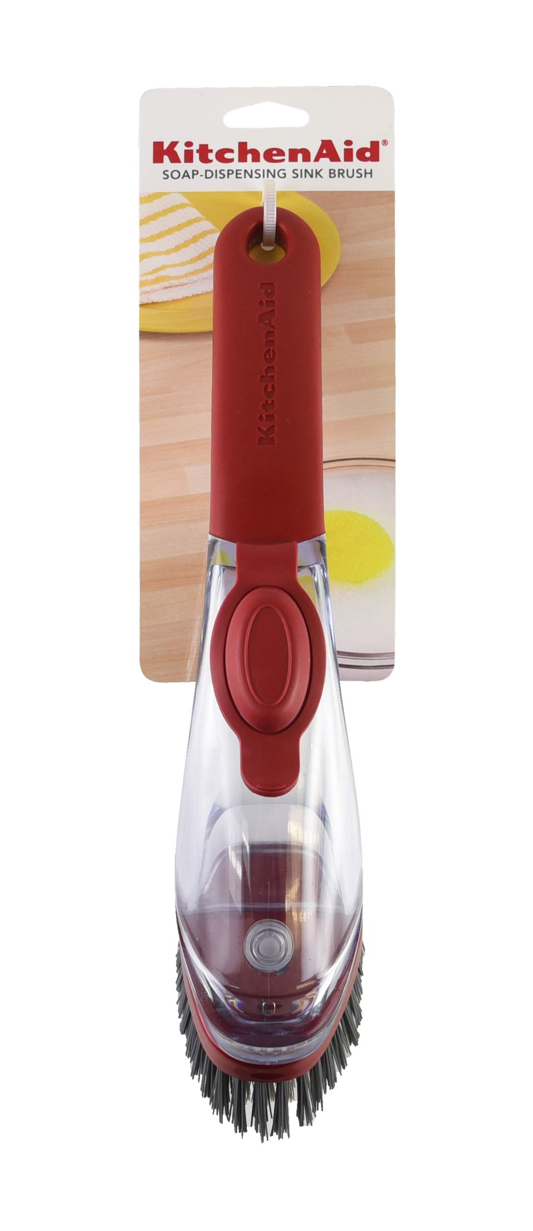 Galleon KitchenAid Soap Dispensing Sink Brush, Red