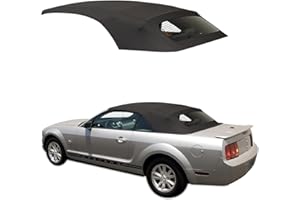 SIERRA AUTO TOPS & SEATS Sierra Auto Tops Replacement Convertible Soft Top with Heated Glass Window, fits Ford Mustang, Shelby, and GT500 Models 2005-2014, Premium Grade Sailcloth Vinyl, Black