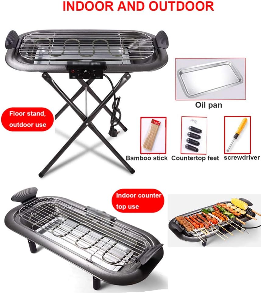 review Indoor Electric Barbecue Grill Korean Smokefree BBQ Table Ith Adjustable Temperature 2000w High Power for Home Outdoor Courtyard Dinner