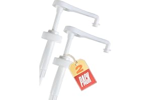 EBUN Pump for Gallon Jug & 5 Gallon Bucket, Leakproof Heavy Duty Pump Dispenser for Laundry Detergent, Shampoo, Soap, Oil, Snow Cone Syrup, Popcorn Butter, Commercial Household Industrial Use (2pc)