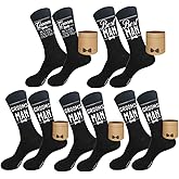 WIFFGO Groomsman Gifts For Men Wedding Gifts Novelty Socks Funny Proposal Gifts Groom Bestman 100% Cotton Crew Socks