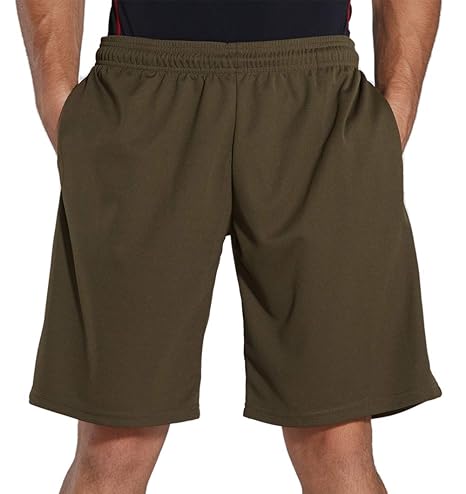 KomPrexx Sporthose Herren Kurz mit Taschen - Schnell Trocknend - Fitness Sport Shorts mit Kordelzug Kurze Trainingshose