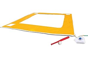 BANZAI Home Run Splash Baseball Slide, Length: 14 ft, Width: 14 ft, Inflatable Outdoor Backyard Water Slide Splash Toy, Baseball Bat & Ball Included, Slide