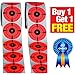 EasyShot 3-inch Red Shooting Target Stickers-Adhesive Gun Targets for Shooting-Shooting Targets for Rifle, Pistol, Air Pellet, Airsoft Guns-Round Sticker BB Targets for Range Practice (250 pcs)