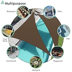 SunnyRoyal 9'x12'x15' Heavy Duty Sun Shade Sail