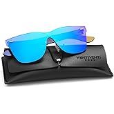 2020 VentiVenti Rimless Sunglasses For Women Men One Piece Square Oversize Mirror Lens Anti Reflective